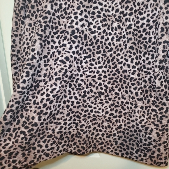 Torrid Knit Crepe Drape Blazer Sz 3X Animal Print Open Front 3/4 Sleeve - Picture 9 of 12